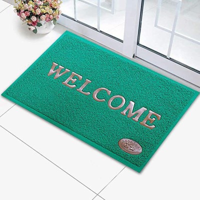 KUBER INDUSTRIES PVC (Polyvinyl Chloride) Door Mat(Green, Free)