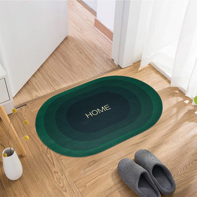 KUBER INDUSTRIES Polyester Bathroom Mat(Green, Medium)