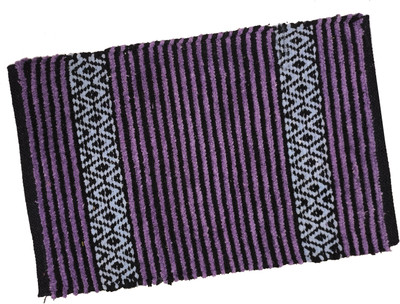 ADIRNY Cotton Door Mat(Purple-White, Medium)