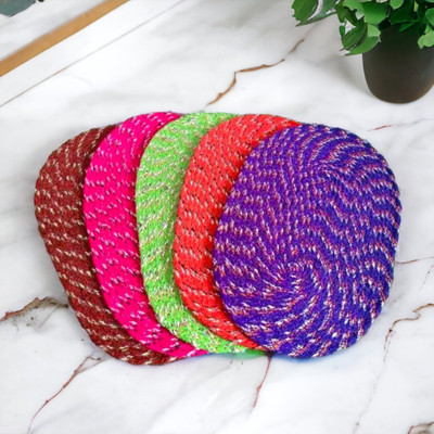 varsha tex Jute Door Mat(Multicolor, Medium, Pack of 5)