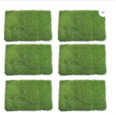 Worthful Creations Polyester Floor Mat(Green, Medium, Pack of 6)