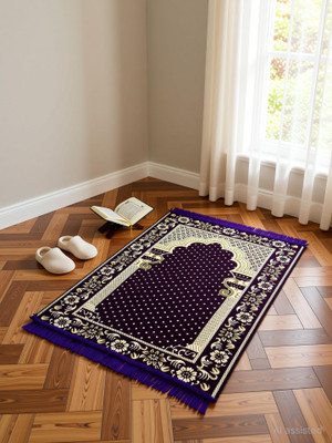 Hometara Cotton Prayer Mat(Purple, Large)