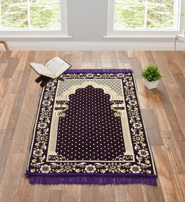 Hometara Cotton Prayer Mat(Purple, Large)
