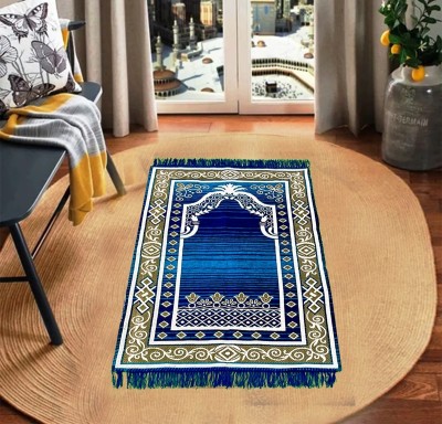 Hometara Cotton Prayer Mat(Blue, Medium)