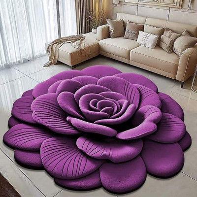 Actrovax Rubber, Microfiber Door & Floor Mat(Purple, Large)