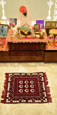 RADECOR Velvet Prayer Mat(Red, Medium)
