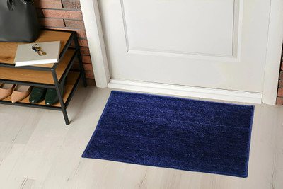 Snug Step Microfiber Floor Mat(Blue, Medium)
