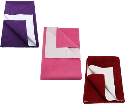 HM POINT Cotton Drawer Mat(Purple, Pink, Maroon, Small, Pack of 3)