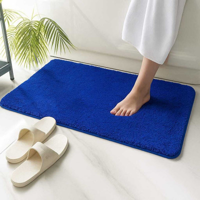 Matveda Microfiber Door & Floor Mat(Blue, Free)