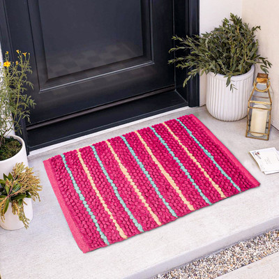Status Contract Microfiber Door Mat(Pink, Medium)