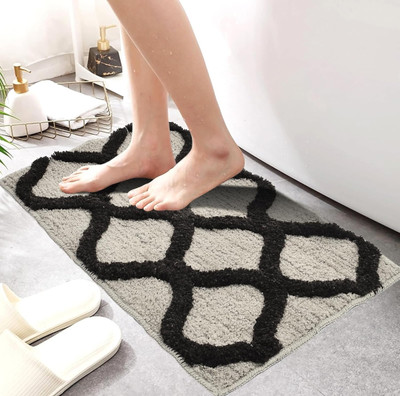 MINGET Microfiber Door Mat(Grey, Large)