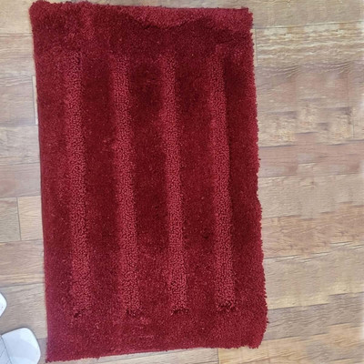ivaza Microfiber, Polyester, Polycotton, Cotton Floor Mat(Red, Medium)