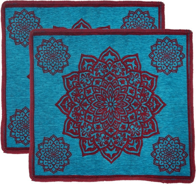 Furnishing Hut Velvet Prayer Mat(Multicolor, Medium, Pack of 2)