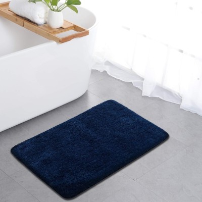 ANAYKA HOME FURNISHING Microfiber Door Mat(Blue, Free)