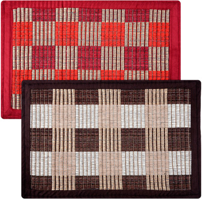 KUBER INDUSTRIES Polyester Door Mat(Multicolor, Medium, Pack of 2)
