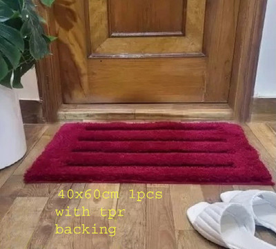 RJVT Microfiber Door Mat(Red, Medium)