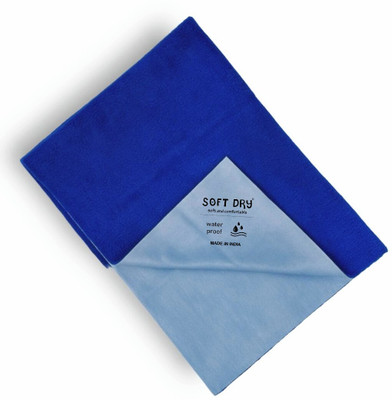 SOFTDRY Fleece Baby Bed Protecting Mat(Royal Blue, Small)
