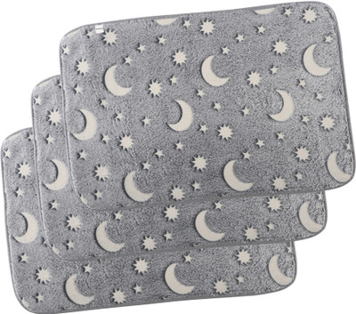 HOMESTIC by Kuber Industries Polyester Door Mat(Grey, Free, Pack of 3)