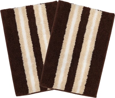 RM Handloom Polyester Door Mat(Brown, Medium)