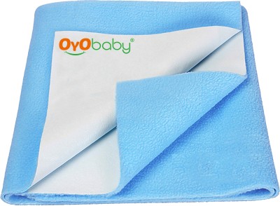 Oyo Baby Cotton Baby Bed Protecting Mat(Blue, Small)