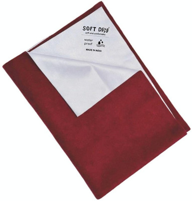 SOFTDRY Fleece Baby Bed Protecting Mat(Maroon, Medium)