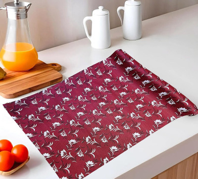 Trendy Rabbit PVC (Polyvinyl Chloride) Drawer Mat(Maroon, Large)
