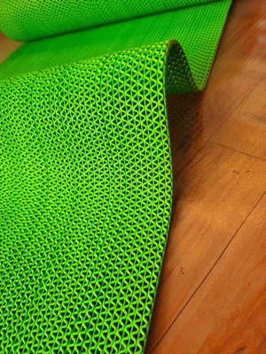 ABC PVC (Polyvinyl Chloride), Rubber Bathroom Mat(Green, Small)