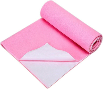 SBTs Polyester, Rubber, Cotton Baby Bed Protecting Mat(Pink, Large)