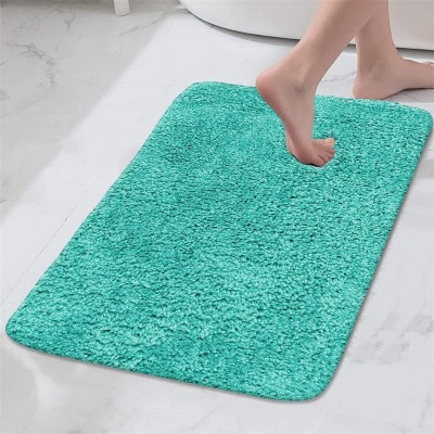 Eurotex Microfiber, Polycotton Door Mat(Aqua, Medium)