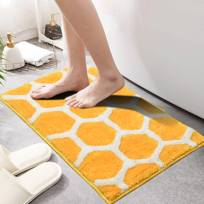 Flipkart SmartBuy Microfiber Door Mat(Yellow, Medium)