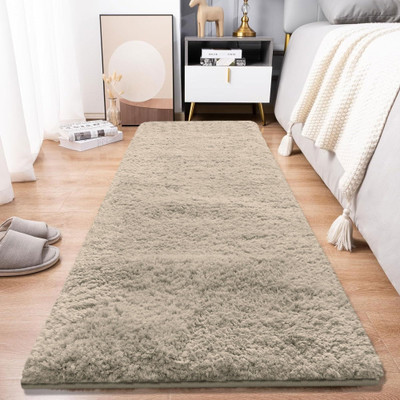 F i Polyester Floor Mat(Beige, Small)