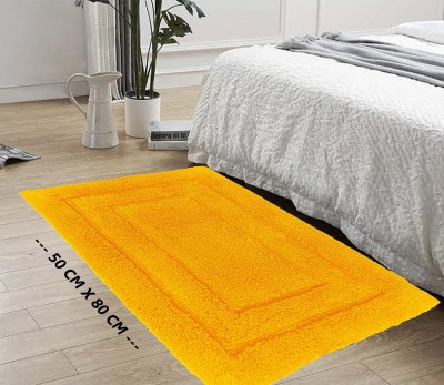 SKYAERON10 Cotton Door Mat(Golden Yellow, Large)