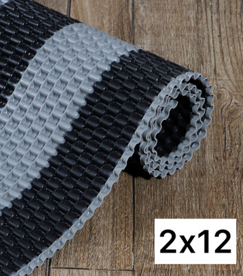 Kuku Home Rubber Door & Floor Mat(Grey, Black, Free)