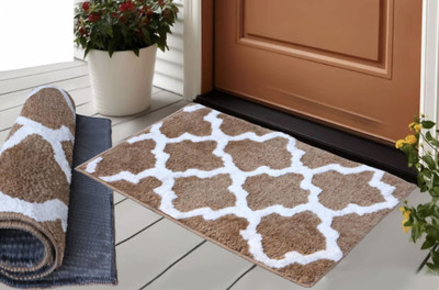 HRB Microfiber Floor Mat(Brown, Medium)