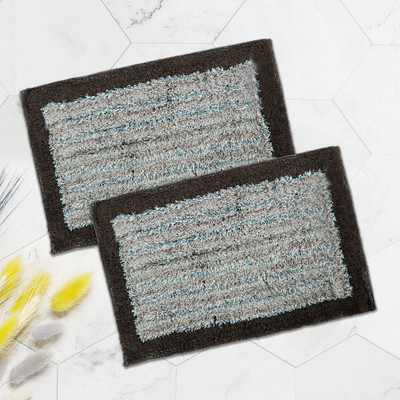 KUBER INDUSTRIES Cotton Bathroom Mat(Brown, Medium, Pack of 2)