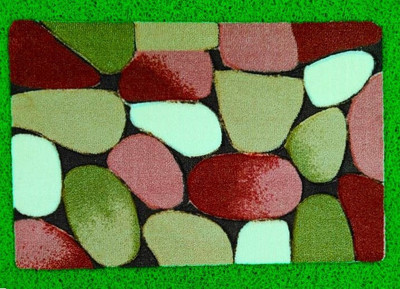 Empyrean Polyester Floor Mat(Multicolor, Large)