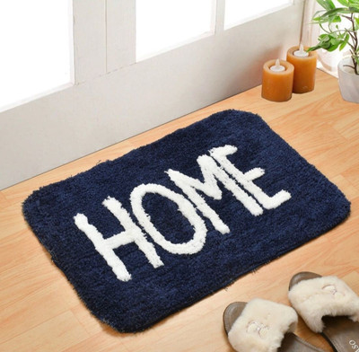 Nirawals Microfiber Floor Mat(Blue, Medium, Pack of 2)