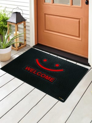 Amazelo Cart Rubber Door Mat(Black, Medium)