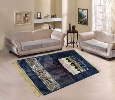 Shaarish Velvet Prayer Mat(Yellow, Extra Large)