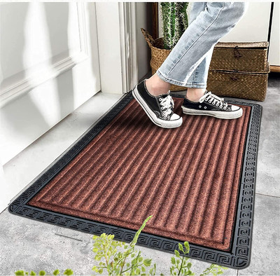 Shoppingzone Rubber Door Mat(Brown-Glory, Large)