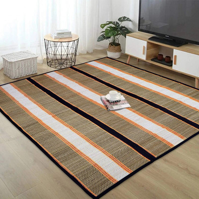 HOKiPO Jute Chatai Mat(Black, Extra Large)