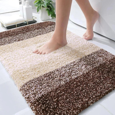 Snug Step Microfiber Floor Mat(Brown, Large)
