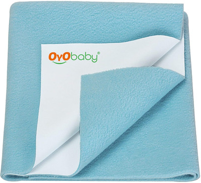 Oyo Baby Cotton Baby Bed Protecting Mat(Sea Blue, Large)