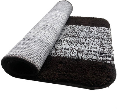 MAA HOME CONCEPT Microfiber Bathroom Mat(Brown 2, Medium)