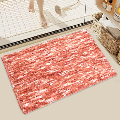 KUBER INDUSTRIES Microfiber Floor Mat(Orange, Medium)