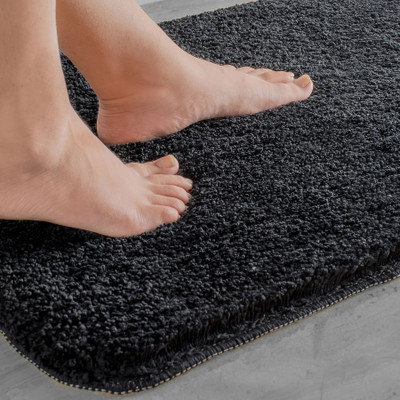 MAA HOME CONCEPT Microfiber Bathroom Mat(DK .GREY, Small)