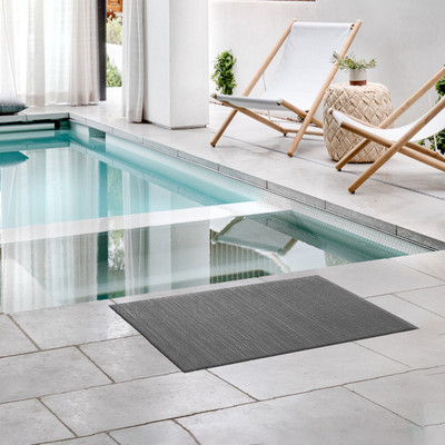 KUBER INDUSTRIES Rubber Bathroom Mat(Grey, Free)