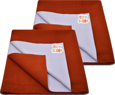 TIDY SLEEP Cotton, Fleece Baby Bed Protecting Mat(Cherry Red, Small, Pack of 2)