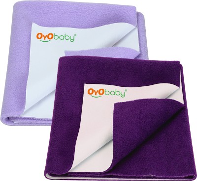 Oyo Baby Cotton Baby Bed Protecting Mat(Plum+Voilet, Small, Pack of 2)