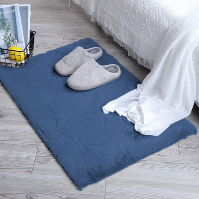 F i Polyester Door Mat(Blue, Small)